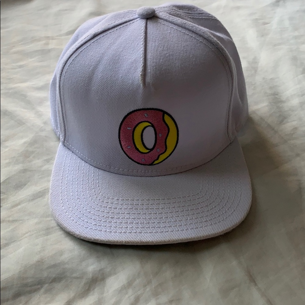 Odd Future Donut SnapBack hat in White, Unisex